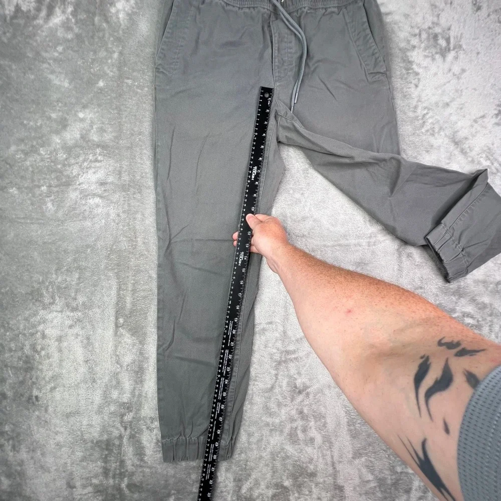 Banana Republic Aiden Fit Joggers Mens 33x32 Fit 33x30 Grey Cotton Twill Cuffed